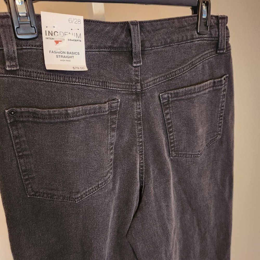 INC Black Jeans with Floral Embroidery NWT - Picture 8 of 12